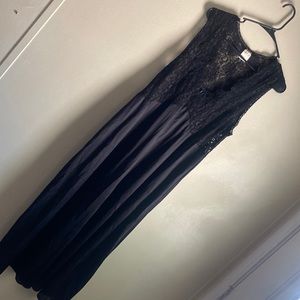 Vintage long lace and silky night gown